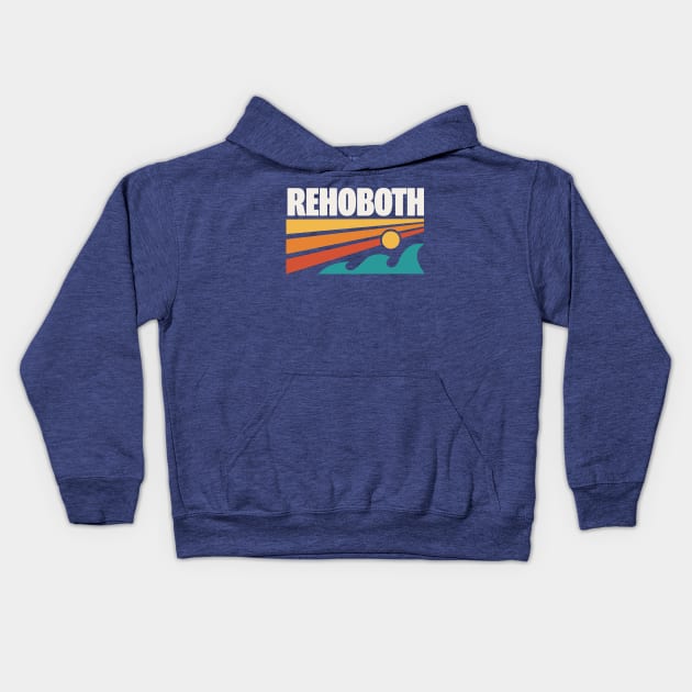 Rehoboth Beach Delaware Souvenir Delaware Beaches Kids Hoodie by PodDesignShop